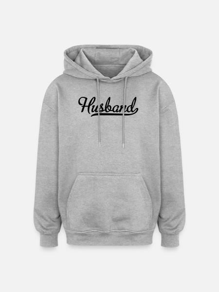 6061912 119088854 husband - Oversized Unisex Hoodie - heather grey