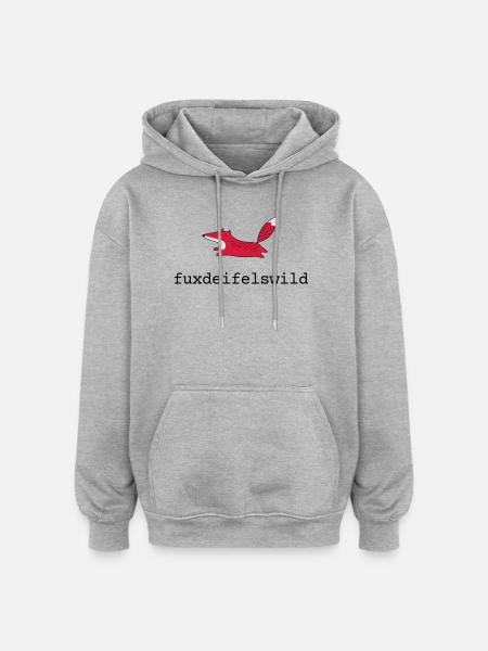 Fuchs fuxdeifelswild - Oversized Unisex Hoodie - Grau meliert
