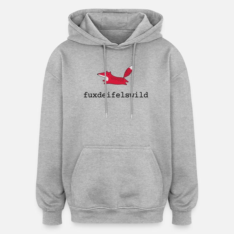 Fox fox deifels wild - Oversized Unisex Hoodie - heather grey