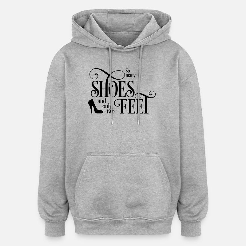 Schuhe - Oversized Unisex Hoodie - Grau meliert