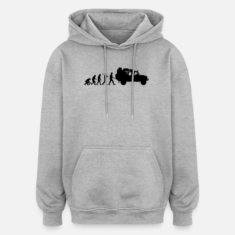 Defender 110 Offroad - Sweat à capuche oversize unisexe - gris chiné
