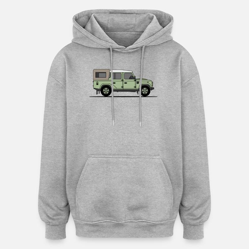 Defender 110 - Pickup - Sweat à capuche oversize unisexe - gris chiné