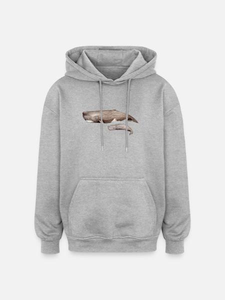 Cachalot - Sperm whale - Sperm whales - Oversized Unisex Hoodie - heather grey
