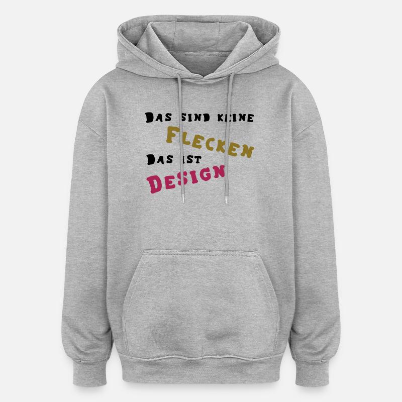 Flecken - Design - Oversized Unisex Hoodie - Grau meliert