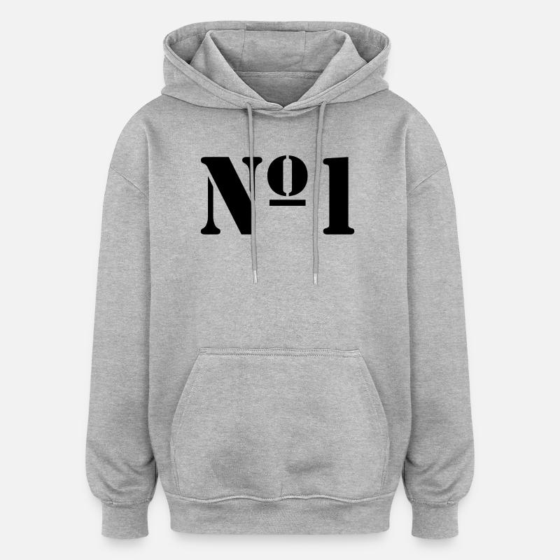2541614 15062640 no1 - Sweat à capuche oversize unisexe - gris chiné