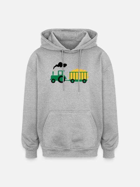 tractor - Oversized Unisex Hoodie - heather grey
