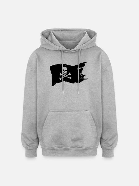pirate - Oversized Unisex Hoodie - heather grey