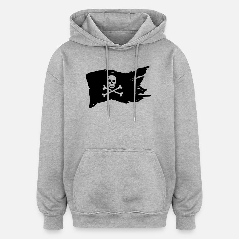 Pirat - Sweat à capuche oversize unisexe - gris chiné