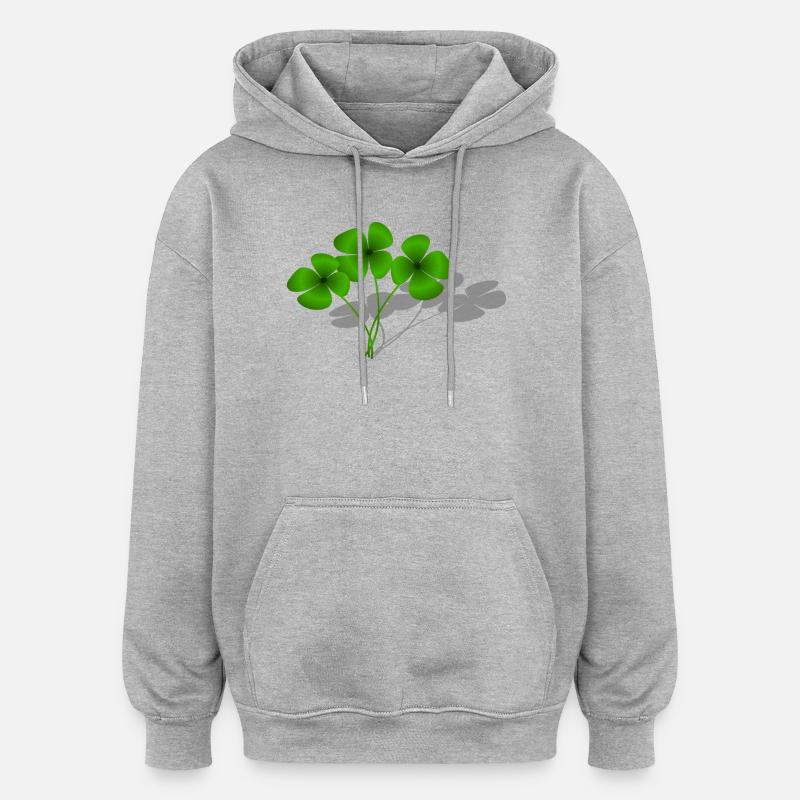 Le bonheur - Sweat à capuche oversize unisexe - gris chiné