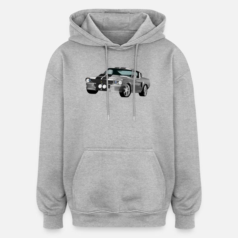 Auto - Oversized Unisex Hoodie - Grau meliert