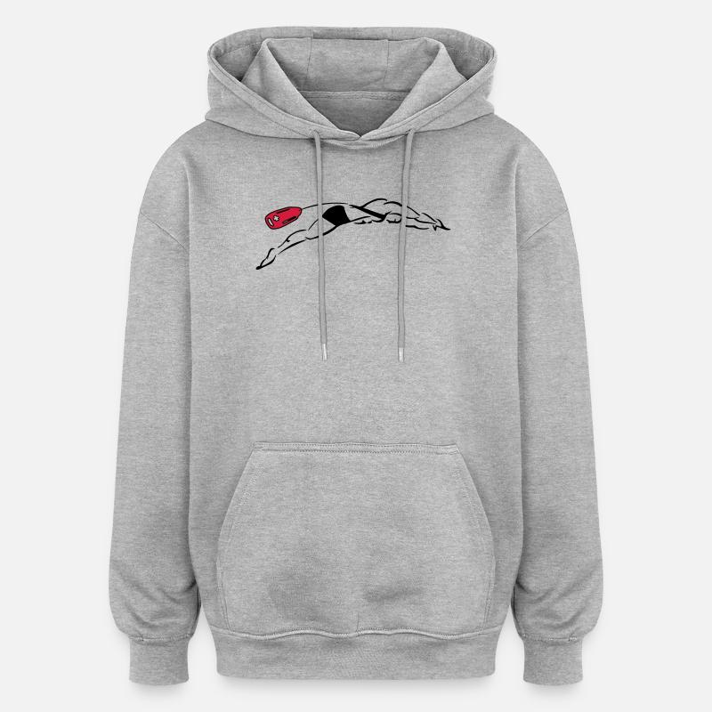 Rettungsschwimmer Tauch - Oversized Unisex Hoodie - Grau meliert