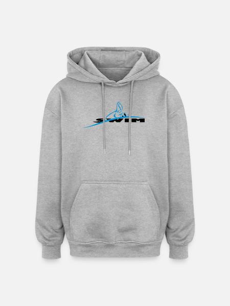 swimmer - Oversized Unisex Hoodie - Grau meliert
