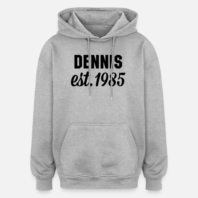 Dennis est 1985 - Oversized Unisex Hoodie - Grau meliert