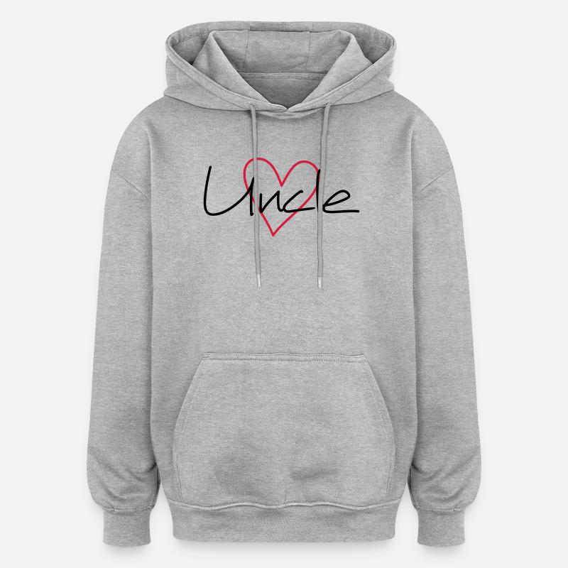 Coeur de l'oncle - Sweat à capuche oversize unisexe - gris chiné