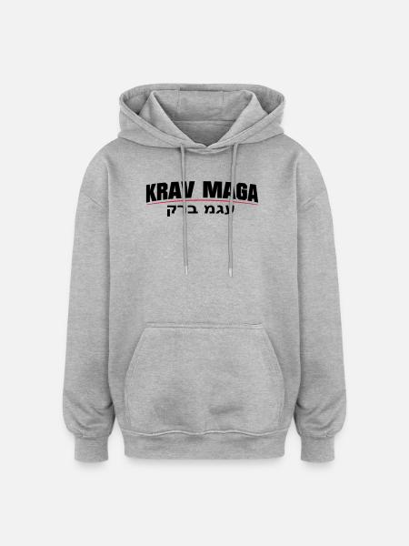 KravMaga Original - Oversized Unisex Hoodie - Grau meliert
