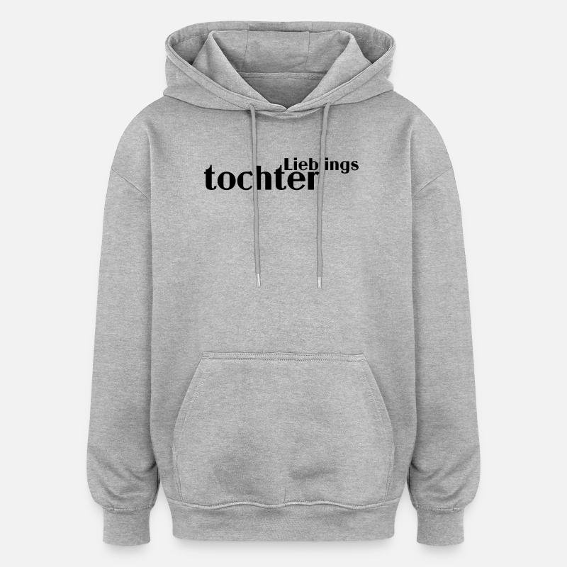 Fille préférée - Sweat à capuche oversize unisexe - gris chiné