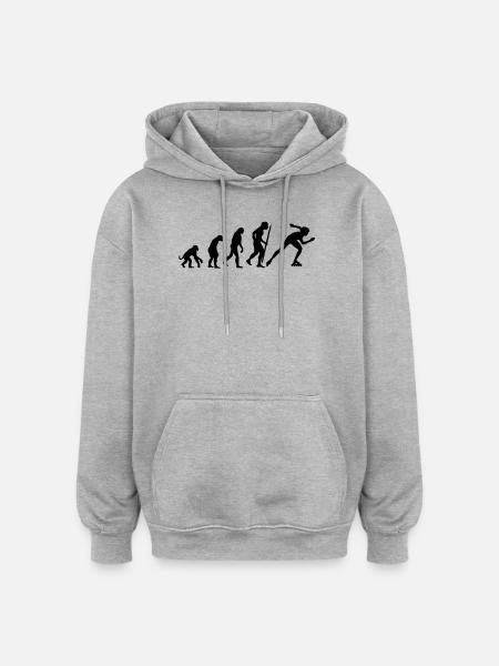 Changes in line speed skating - Oversized Unisex Hoodie - heather grey