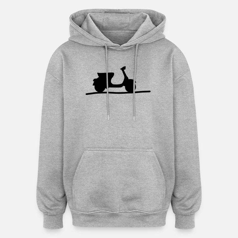 scooter - Sweat à capuche oversize unisexe - gris chiné