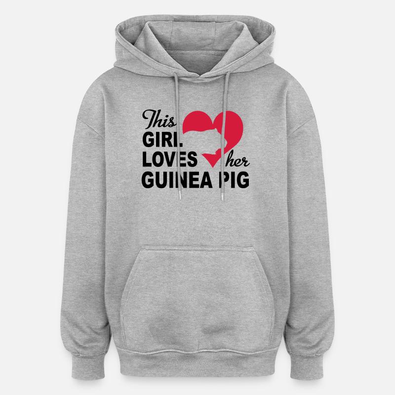 Cobaye - Sweat à capuche oversize unisexe - gris chiné