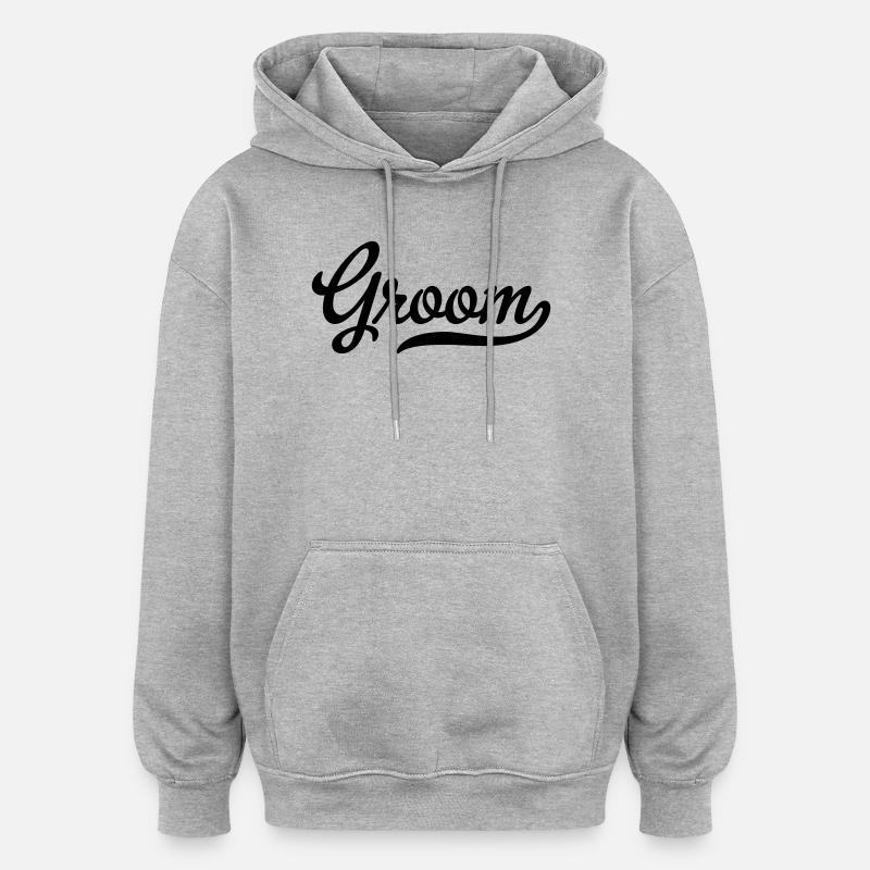groom - Oversized Unisex Hoodie - heather grey