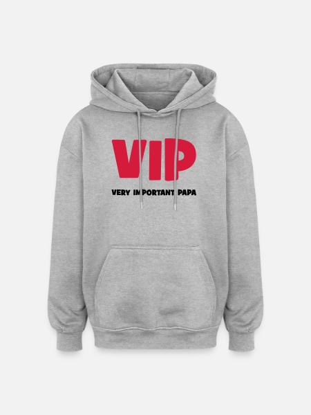 Very Important Papa :) - Oversized Unisex Hoodie - heather grey