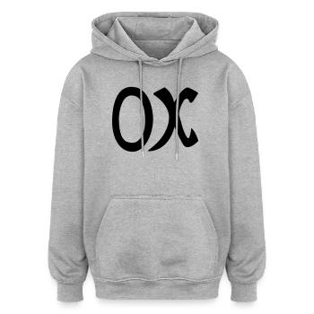 araber - Oversized Unisex Hoodie - Grau meliert - Vorne - Noah (186cm)