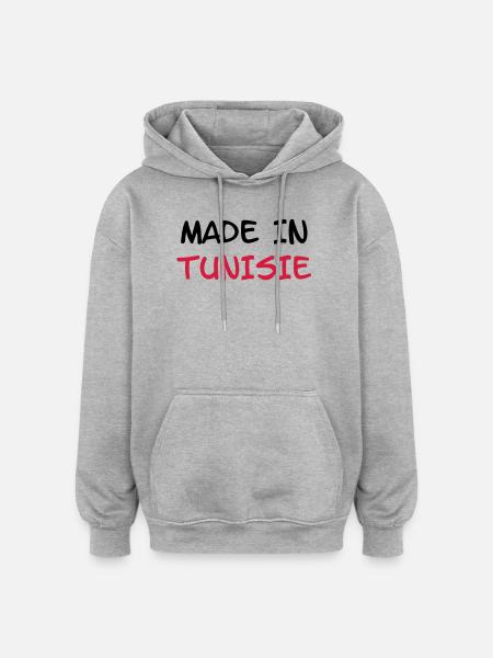 Made in Tunisie - Oversized Unisex Hoodie - heather grey