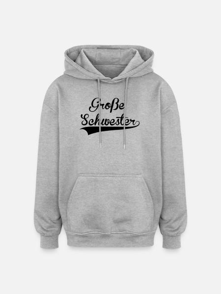 Big Sister - Oversized Unisex Hoodie - heather grey