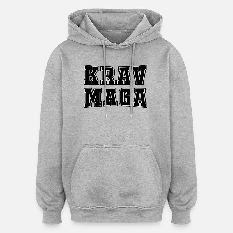 Krav - Oversized Unisex Hoodie - Grau meliert
