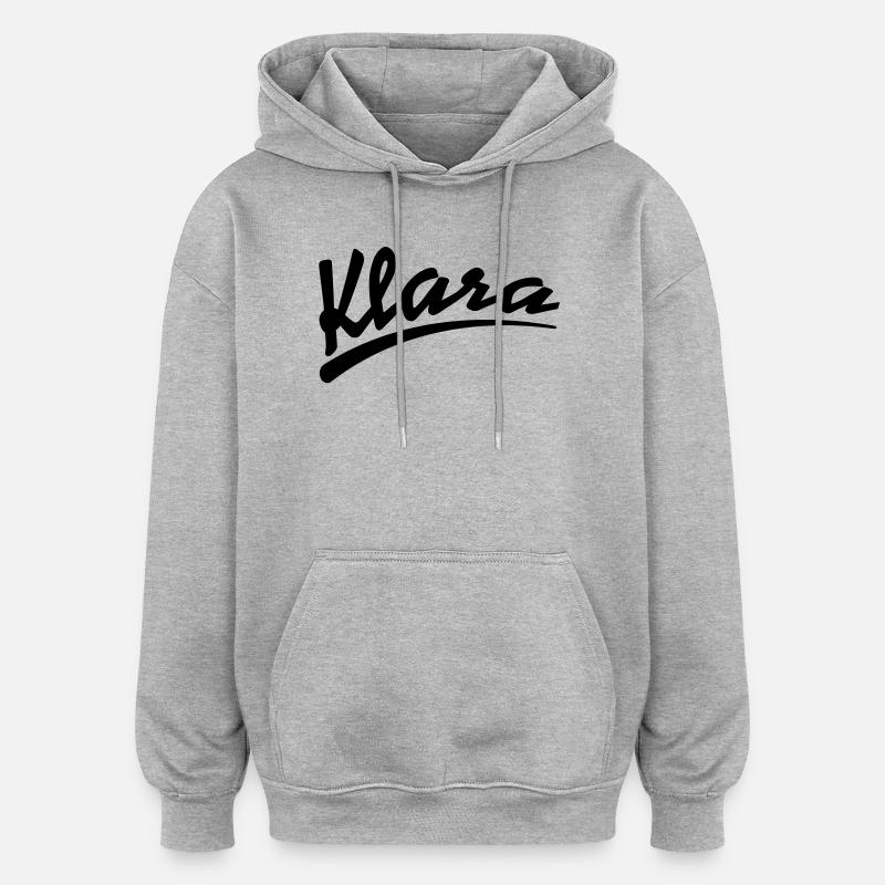 klara | Klara - Sweat à capuche oversize unisexe - gris chiné