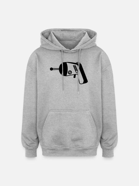 Phaser - Laserpistole - Sweat à capuche oversize unisexe - gris chiné