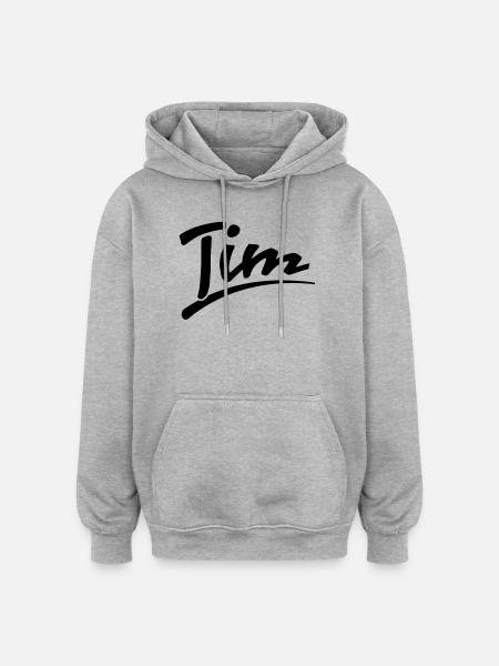 Tim | tim - Sweat à capuche oversize unisexe - gris chiné