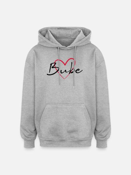 Heart Jack Gift Idea - Oversized Unisex Hoodie - heather grey