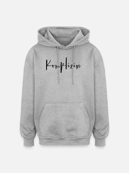 Komplizin Partnerin Freundin Ehefrau - Oversized Unisex Hoodie - Grau meliert