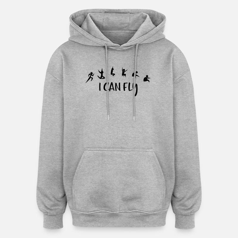 long jump - Oversized Unisex Hoodie - heather grey