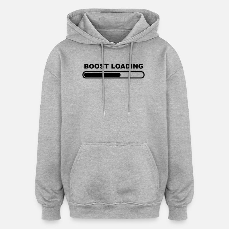Turbo-Auto laden - Oversized Unisex Hoodie - Grau meliert