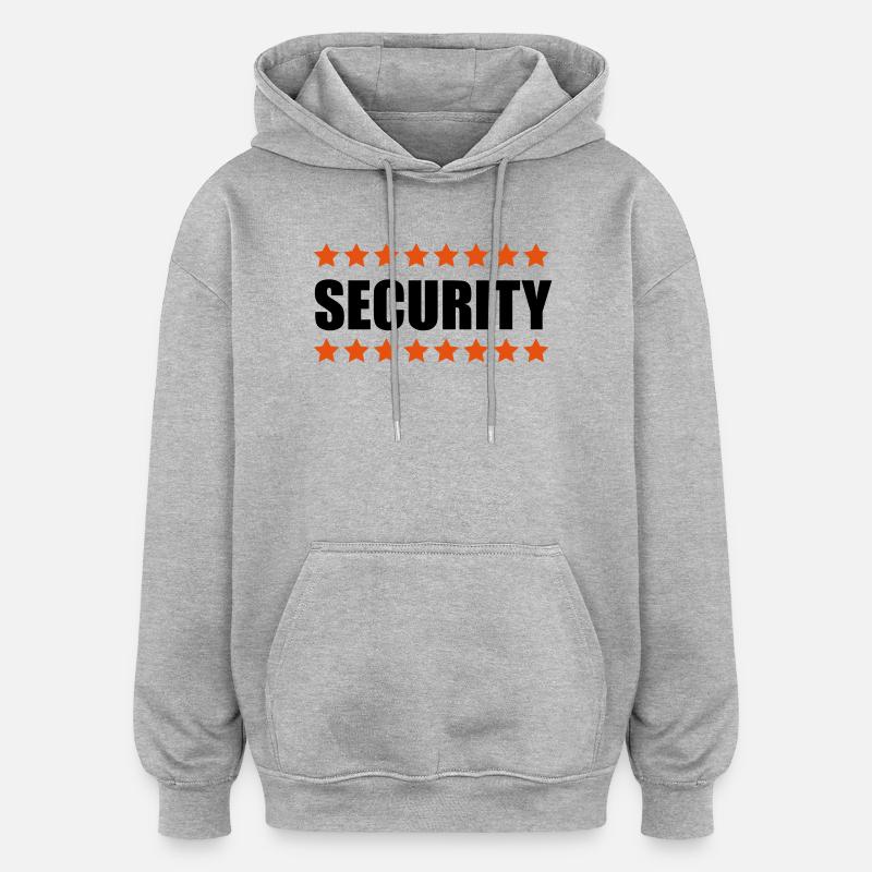 Security - Oversized Unisex Hoodie - Grau meliert
