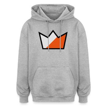 König der Orientierungslauf - Oversized Unisex Hoodie - Grau meliert - Vorne - Noah (186cm)