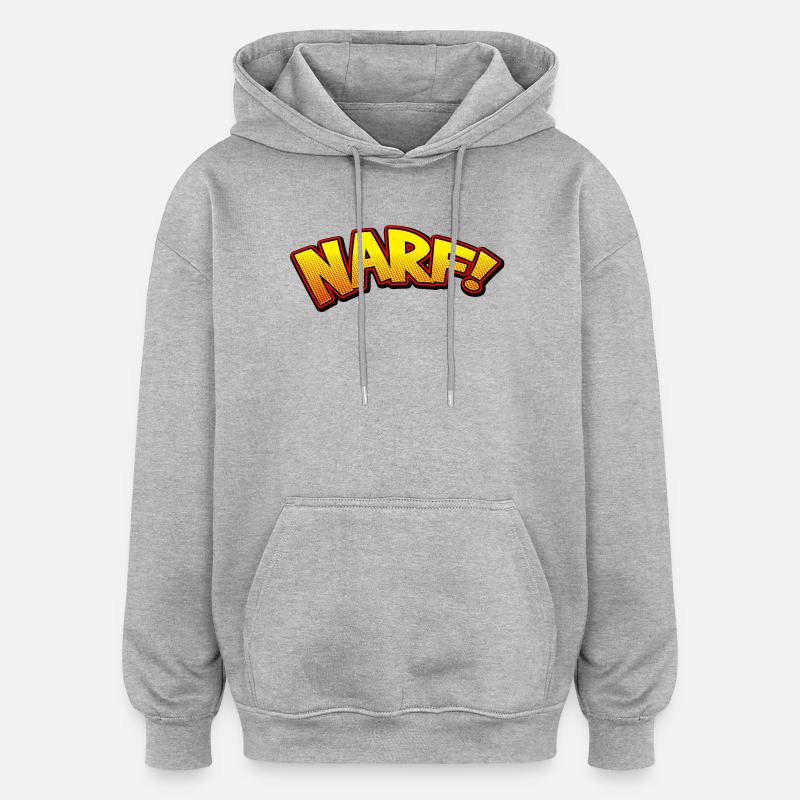 NARF! - Oversized Unisex Hoodie - Grau meliert