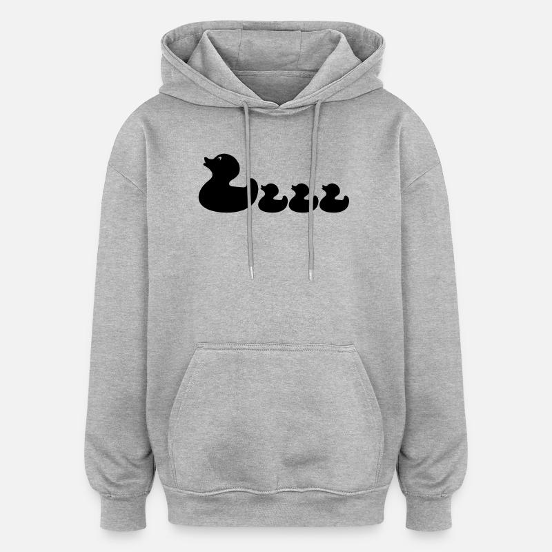 Quietscheentchen - Sweat à capuche oversize unisexe - gris chiné