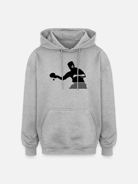 tischtennis - Oversized Unisex Hoodie - heather grey