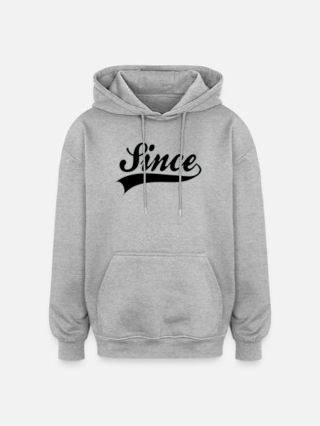 Birthday - YOUR YEAR - Oversized Unisex Hoodie - heather grey