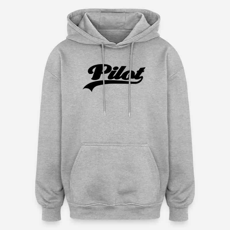 pilot - Oversized Unisex Hoodie - heather grey