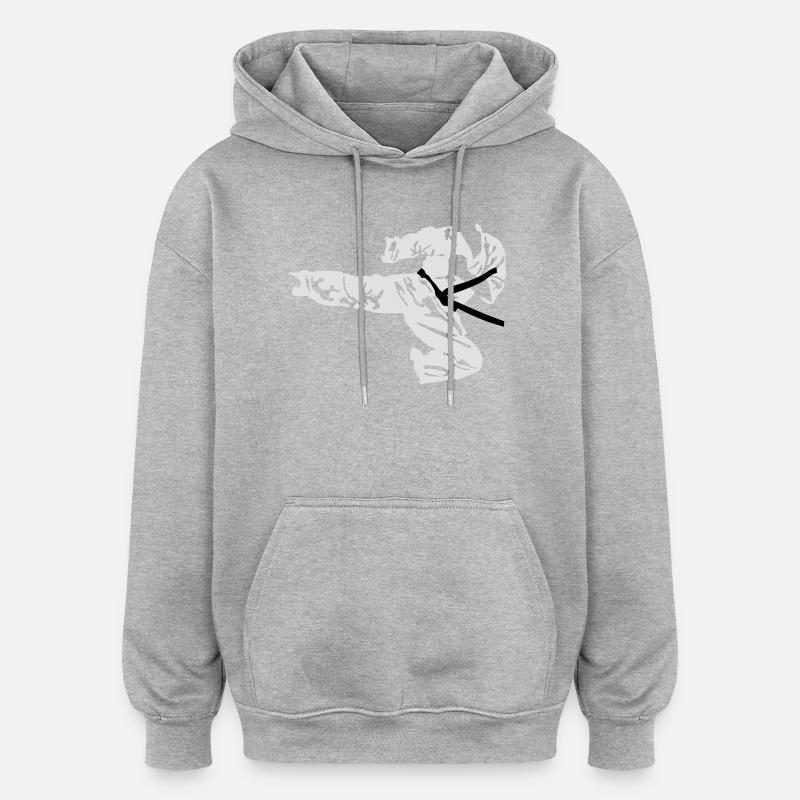 Karate - Oversized Unisex Hoodie - Grau meliert
