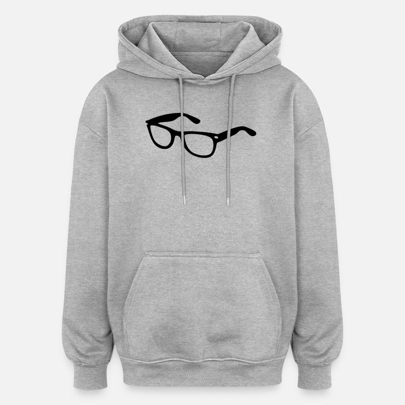 Lunettes de soleil - Sweat à capuche oversize unisexe - gris chiné