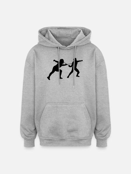 fechten - Oversized Unisex Hoodie - heather grey