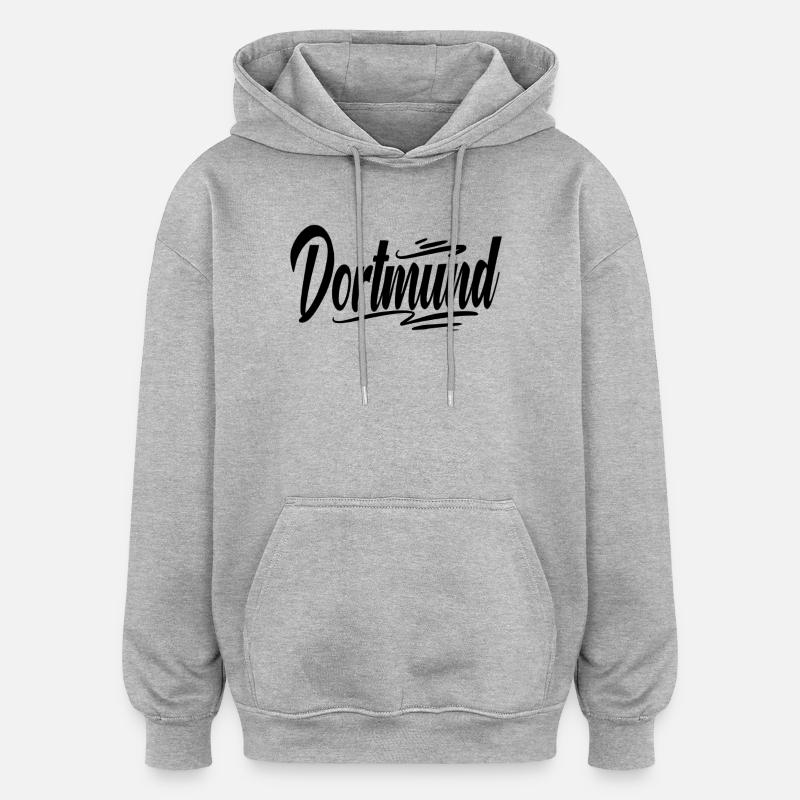 Dortmund - Sweat à capuche oversize unisexe - gris chiné