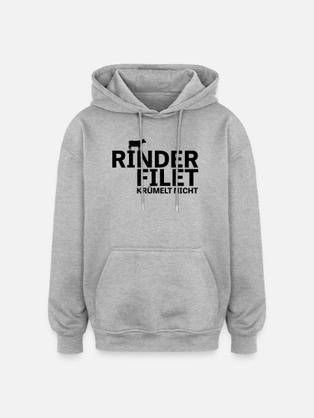 Beef filet does not crumble - Oversized Unisex Hoodie - heather grey