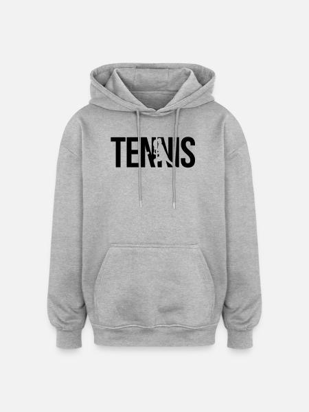 tennis - Oversized Unisex Hoodie - heather grey