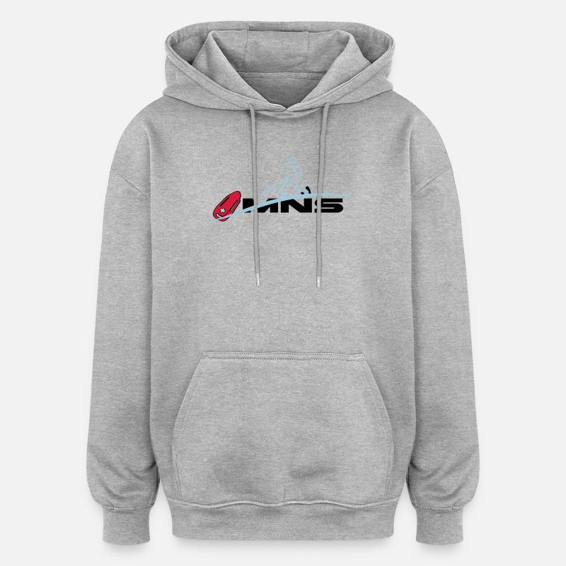 MNS maître-nageur sauveteur - Sweat à capuche oversize unisexe - gris chiné